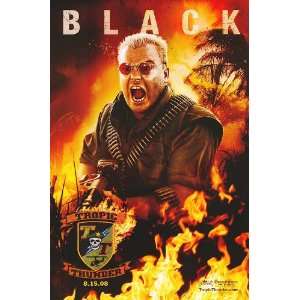  Tropic Thunder (Black) Movie Poster Double Sided Original 