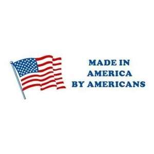  2 x 6 Made In America By Americans Labels (500 per Roll 