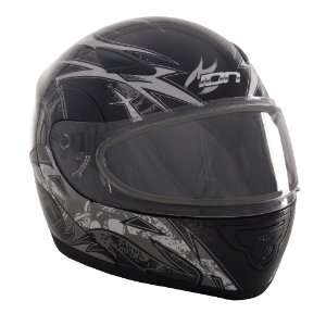  ION Snowmobile/ATV Helmet with Electric Lens (Black/Silver 