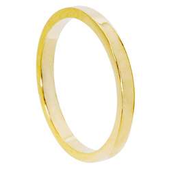   14k Gold Womens Overlay Contoured Fit Band (2 mm)  