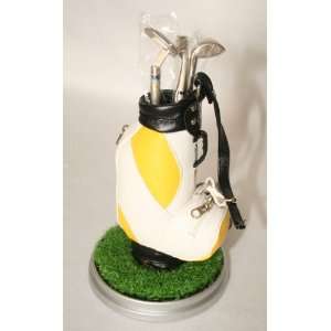   Golf Bag Pens Holder Golf Pen Holder on a Grass Tray: Office Products