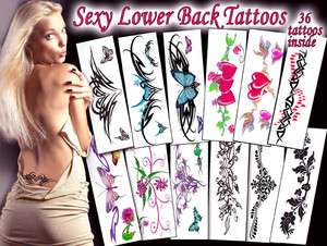 Sexy Low Back Tattoos (Jumbo Pack of 36 Tattoos)  