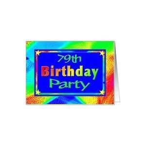    79th Birthday Party Invitations Bright Lights Card: Toys & Games