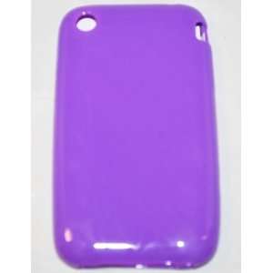  Apple iphone 3G/GS smartphone TPU Soft Gel Case   Purple 