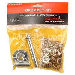 Inch Grommet Kit (30 pairs of the size 4 half inch steel grommets 