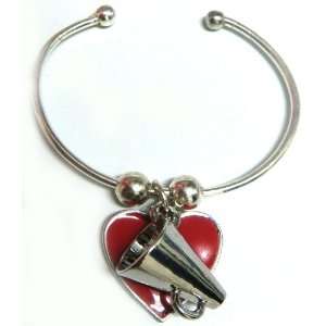  Megaphone with Red Heart Bangle Bracelet (Brand New 