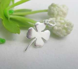 Real 925 Sterling Silver clover Charm Pendant SA352  
