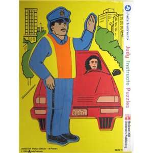  Judy Instructo Wooden Puzzle Police Officer Toys & Games