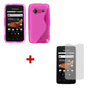   Pink For SAMSUNG PREVAIL + Screen Protector Cell Phones & Accessories