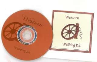 Delux Western Themed Wedding Invitation Kit on CD  