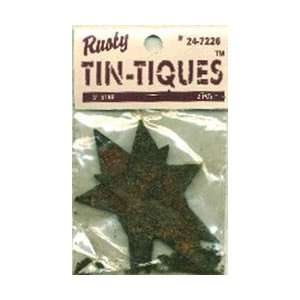 DCC Rusty Tin Tiques Tin Cut Outs Star 3 2/Pkg 24 7000 7226; 6 Items 