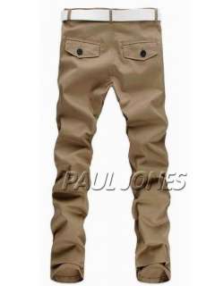 Stylish Mens Casual Skinny Slim Long Straight Trousers Pants 4Colors 
