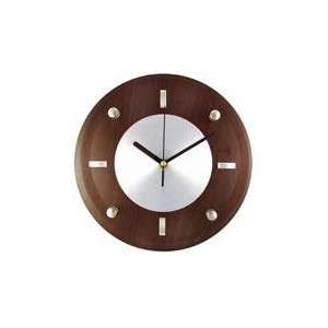  Espresso Wood Contemporary Wall Clock: Home & Kitchen