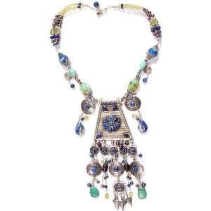  Gemstone Necklace (Lapis Lazuli, Turquoise, Peridot and 