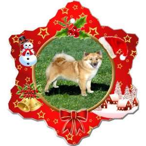  Icelandic Sheepdog Porcelain Holiday Ornament