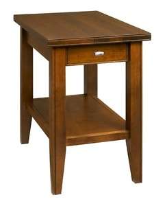 Casual Maple Small Chairside Table Drawer 4 Finishes  