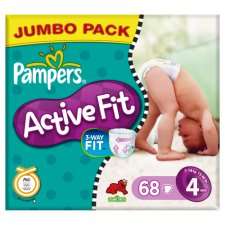 Pampers Active Fit Size 4 Maxi Jumbo Pack 68   Groceries   Tesco 