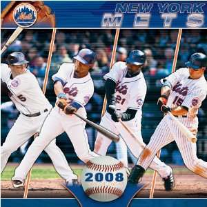 New York Mets 12 x 12 2008 MLB Wall Calendar  Sports 