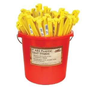Tent Stake, Plastic 9 in., 100 Units 