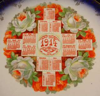ANTIQUE 1914 CALENDAR PLATE OLD GROCERY AD SPENCER IOWA  