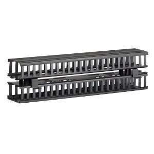   Cable Management, 5 inch Channel by 40 inch Long, Black Snap On Cover