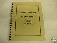 Massey Harris Pony Parts Manual  