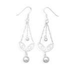 CleverEve Cleversilvers Chain Drop Earrings With Beads And A Leaf 