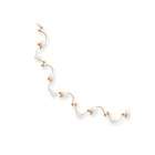Jewelryweb Gold plated Floating Pearl Wave Necklace   Size 16