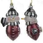   Pack of 4 Oakland Raiders 5 Light Up Snowman Christmas Ornaments