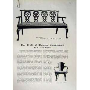   : 1906 Art Journal Thomas Chippendale Furniture Chair: Home & Kitchen