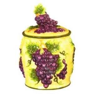  TUSCANY GRAPES 3 Dimensional Cookie Jar *NEW*