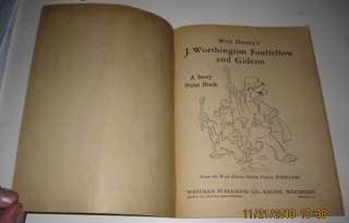 1940 Pinocchio Story Paint Book Ex  