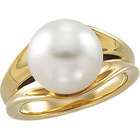   rings 14K Yellow 12.00 MM FASHION South Sea Cultured Pearl Ring/nb