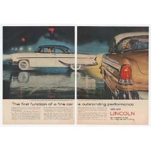   1955 Lincoln Capri Sport Coupe 2 Page Print Ad (16997)
