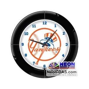 New York Yankees Neon Clock