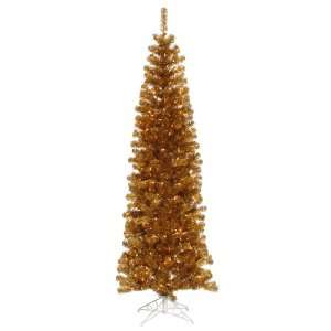  3 x 19 Antique Gold Christmas Tree w/ 50 Clear Mini 