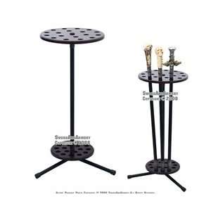 Rotating Wooden Cane Stand Display Rack Holds 18 Canes:  