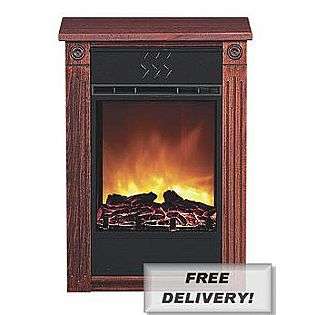 Accent Electric Fireplace with Amish made Wood Mantle   Cherry  Heat 