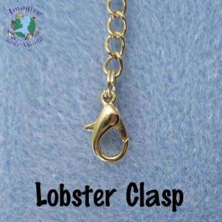 These Lobster Clasps are Gold Plated Brass , and approximately 12 