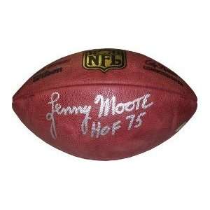 Lenny Moore Autographed/Hand Signed Official NFL New Duke Football HOF 