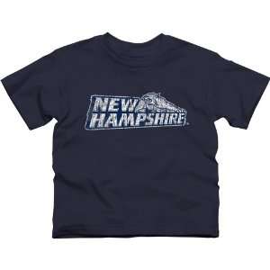  New Hampshire Wildcats Youth Distressed Primary T Shirt 