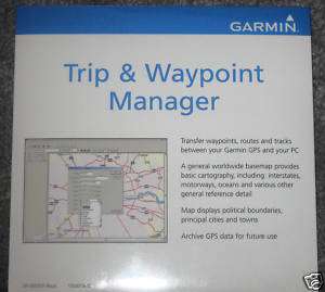 Garmin MapSource * Trip and Waypoint Manager CD  