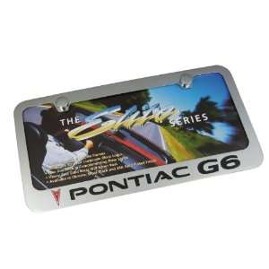 Pontiac G6 Chrome Metal License Plate Frame