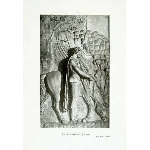 1904 Print Bas Relief Sculpture Bellerophon Pegasus 