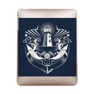  iPad 5 in 1 Case Metal Bronze Lighthouse Crest Anchor 