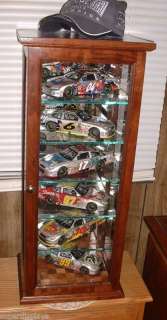 Beautiful 6 Car Cherry NASCAR Display Case/Cabinet  