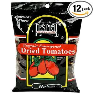 Esprit Dried Tomatoes Halves, 3 Ounce Bags (Pack of 12)  
