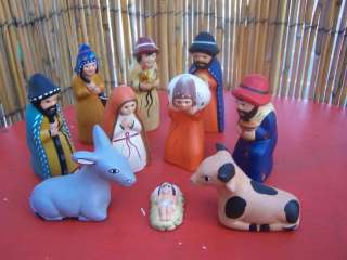 10 Piece Clay Nativity   Peru  