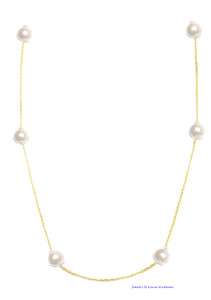 Long 36 inch South Sea Pearl Necklace SOLID 18K GOLD  