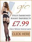 Gio Fully Fashioned Stockings 10½ / L Black ** £7.99 ** Point Heel 